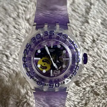 Swatch 스와치 스쿠버 보라색 스켈레톤 시계