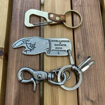 아메카지 놋쇠 카라비너 키홀더 빈티지 키링 호크 컴퍼니