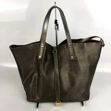 JIMMY CHOO 지미추 리버서블 토트백 가죽 브라운