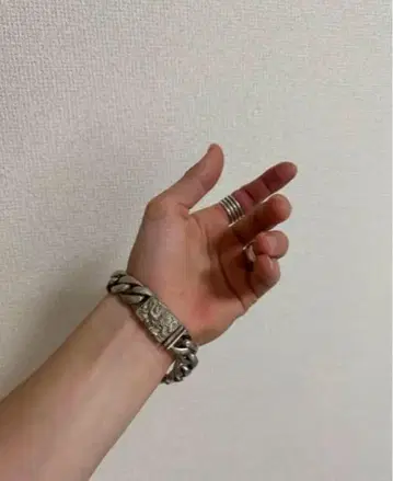 실버 925 팔찌 팬시 링크 각인