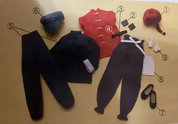 슈퍼돌피 sdgr 란마 가발과 디폴트 의류 세트 미개봉 새상품