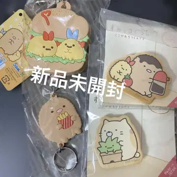 스미코구라시 돈가스 고양이 낚시릴 키링 우드 마그넷