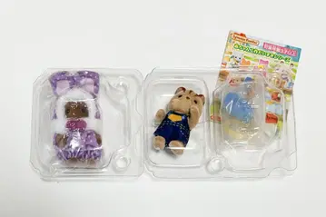 실바니안 패밀리 컬러풀 토끼 코스튬 보라색 공작 좋아 2개 세트