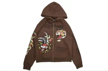 ED HARDY 이글 타이거 지퍼 업 후드티 EHM