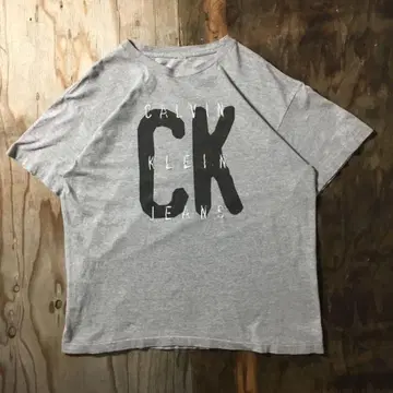 90s 캘빈클라인 티셔츠 그레이 자수 VINTAGE CK
