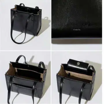 STAND OIL Oblong bag 스티치 블랙 토트