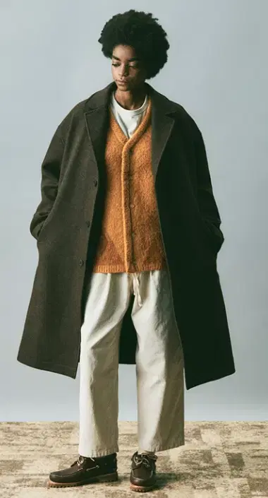 듀테로 dtr1954 90s deck coat middle brown