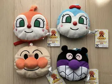 호빵맨 봉제 인형 포켓 티슈 커버 전 4종 컴플리트