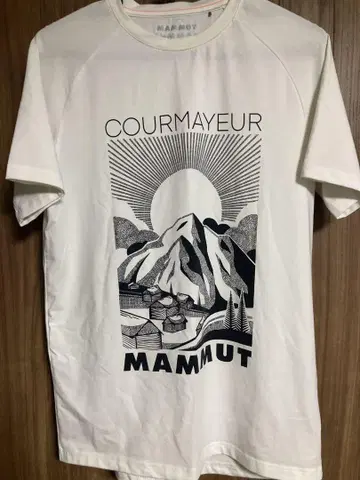 MAMMUT(마무트) 티셔츠 속건성 화이트 M 사이즈
