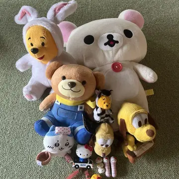 봉제 인형 세트 곰돌이 푸 리락쿠마