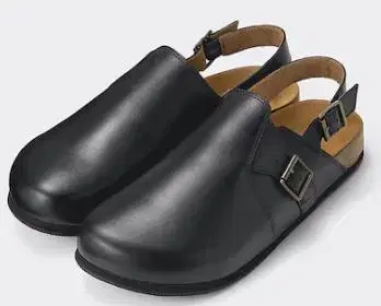 지유 가죽 크로그 샌들 28.0cm 블랙 미사용