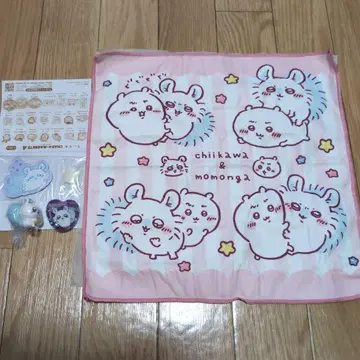 치이카와 (먼작귀) & 모몽가 타월과 굿즈 세트
