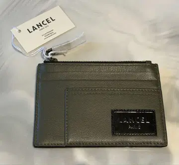 LANCEL 카키 프래그먼트 케이스 카드 홀더 코인 케이스