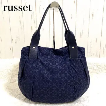 russet 러셋 토트백 숄더 A4 수납 가능 네이비 크리스탈