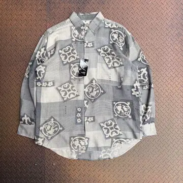 90s~ GOOUCH 구치 실크 린넨 올 패턴 셔츠 데드스탁 L/S