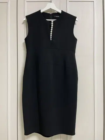 yoko chan 펄 장식 슬리브리스 원피스