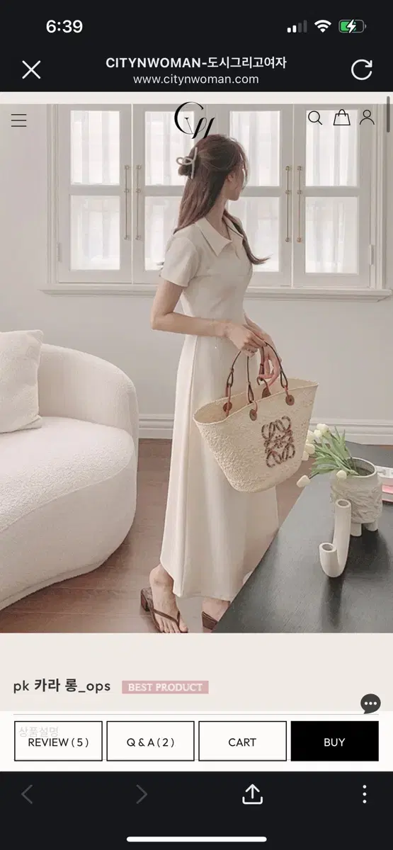 City and Woman Pique Long Onepiece