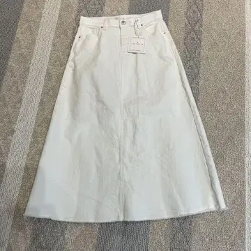XL 사이즈 INDIMARK 화이트 데님 롱 스커트 택 포함 새상품
