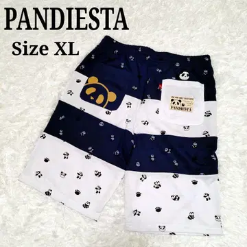 PANDIESTA 팬디에스타 XL 올 패턴 하프 팬츠 네이비 화이트