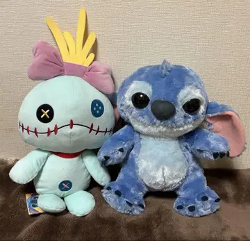 릴로 & 스티치 L 봉제 인형 마스코트 스티치 스캇 2개 세트