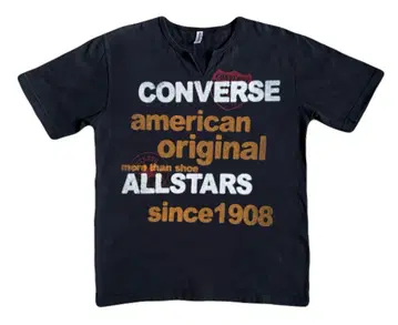 레어 CONVERSE 문자 프린트 빈티지 티셔츠 구제 의류