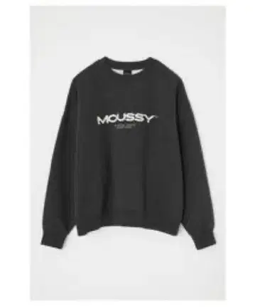 MOUSSY 다크 그레이 로고스 맨투맨