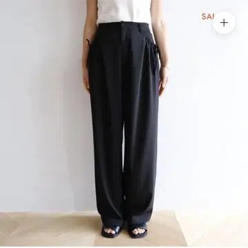searoomlynn 포켓 개더 스트레이트 팬츠 블랙