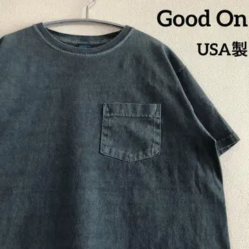 Good On 굿온 피그먼트 다이 포켓 티셔츠 USA제 일본제