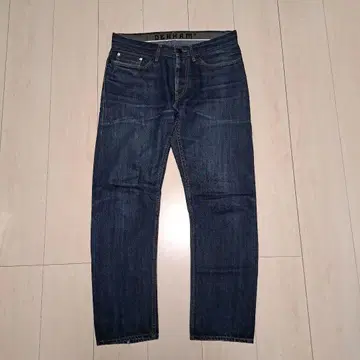 DENHAM 다크 블루 슬림 핏 데님 W32