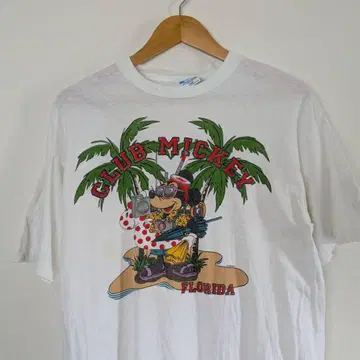 90s USA제 미키마우스 디즈니 바캉스 티셔츠 L