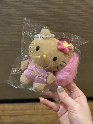 GOGO 갸루 헬로키티 꼬리 마스코트 키링 봉제 인형