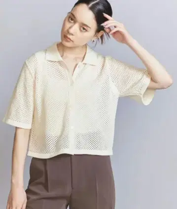 미착용 BEAUTY&YOUTH 메쉬 가디건