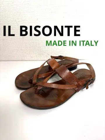 IL BISONTE 일비종떼 가죽 샌들 35
