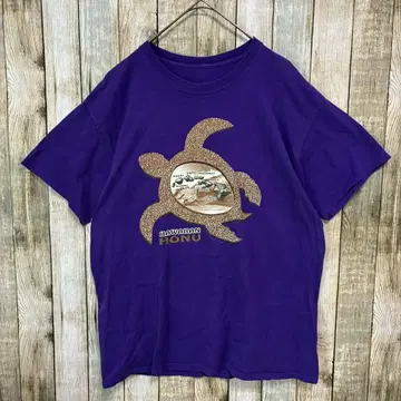 D23. 하와이안 호누 HAWAIIAN HONU 바다거북 티셔츠 보라색