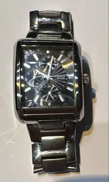 새상품급 게스 GUESS 크로노그래프 블랙 스테인리스 스틸