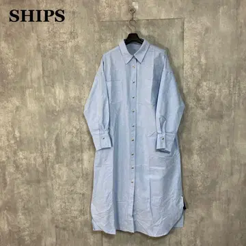 새상품 SHIPS 원포인트 자수 셔츠 원피스