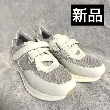 새상품 할메쿠 여성 신발 랩 벨트 스니커즈 23cm 라이트 그레이