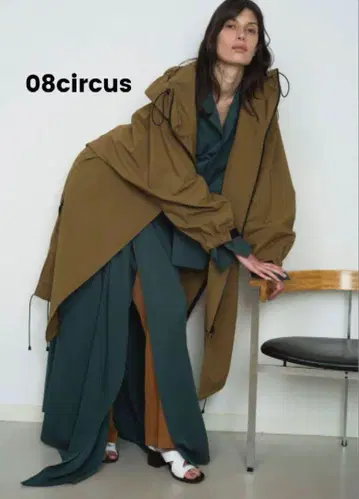 08circus 롱 후디 코트