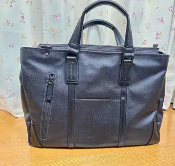 산와 서플라이 쿠라시키 캔버스 블랙 비즈니스 백 A4 대응 바닥 찡 장식