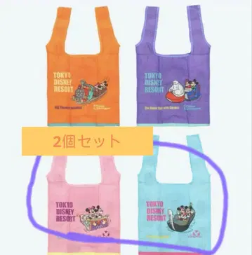 디즈니 캡슐 토이 에코백 2개 세트