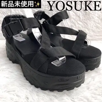 샌들 남성용 27 블랙 YOSUKE 요스케 통굽 스트랩 벨크로