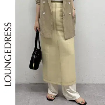 새상품 Loungedress 시어 메쉬 종이상자 스커트 라운지 드레스