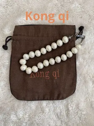 Kong qi (네이비) 펄 목걸이