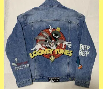 LOONEY TUNES 자수 및 패치 데님 자켓 자라 사이즈 L
