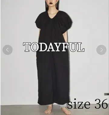 TODAYFUL 투데이풀 퍼프 슬리브 드레스 린넨 size36