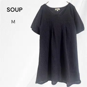 soup 수프 레이스 반팔 원피스 튜닉 M 네이비 9 봄/여름