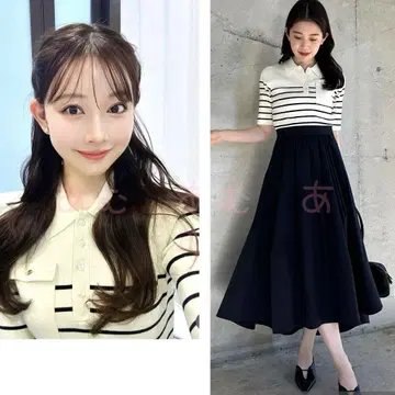 anuans 폴로 니트 도킹 원피스