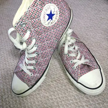 CONVERSE 체크 무늬 하이컷 스니커즈