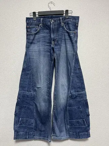도킹 데님 다크 블루 부츠 컷 데님
