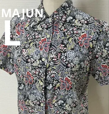 MAJUN 마준 카리유시 의류 새상품급! 여성용 알로하 셔츠 오키나와